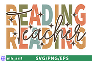 Retro Reading Teacher SVG PNG Design, a Graphic by mh_arif (Thumbnail 4 of 4)
