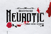 Neurotic, a Blackletter Font by LetterStock (Thumbnail 1 of 5)