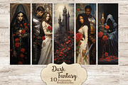 Dark Fantasy Bookmarks Printable, a Person Illustration by GlamArtZhanna (Thumbnail 1 of 3)
