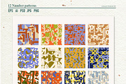 Patterns of letters, numbers, a Pattern Graphic by Collection by VY (Thumbnail 8 of 14)