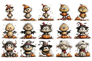 Whimsical Halloween Animals PNG, a Seasonal Illustration by Nicolle's Colorful Art (Thumbnail 6 of 6)