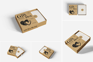 Gift Box Mockup PSD Packaging, an Advertising Mockup by Indah