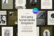 50 Canva Instagram Templates, a Social Media Template by Glo Design Studio (Thumbnail 1 of 10)