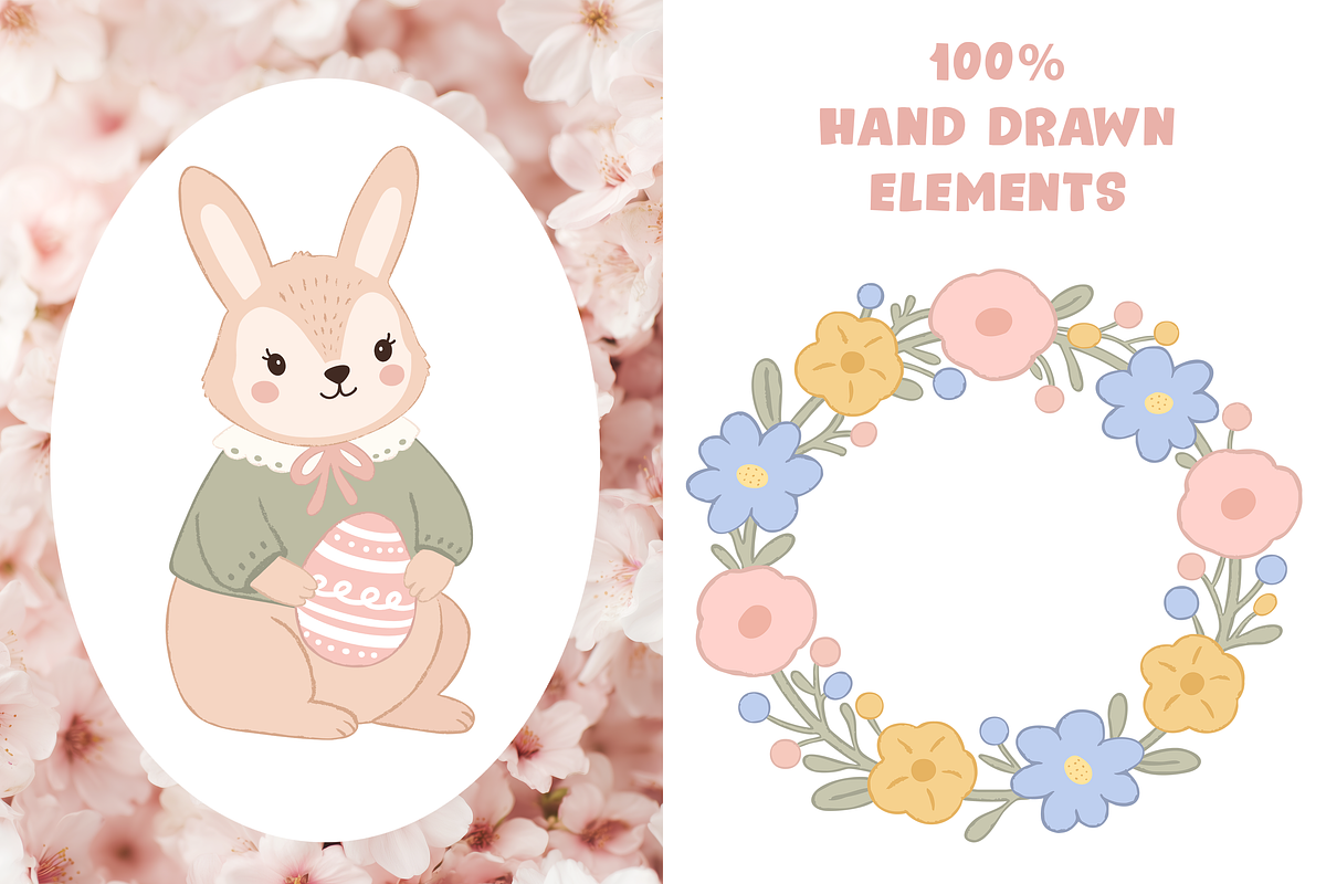 Pastel Easter - Hand Drawn Cliparts, a Seasonal Illustration by cute.leo.design (Photo 2 of 6)