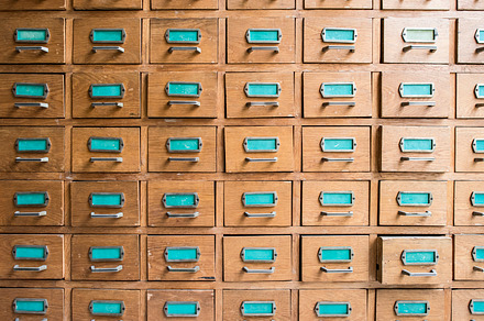 Drawers in archive containing archive, file, and drawer
