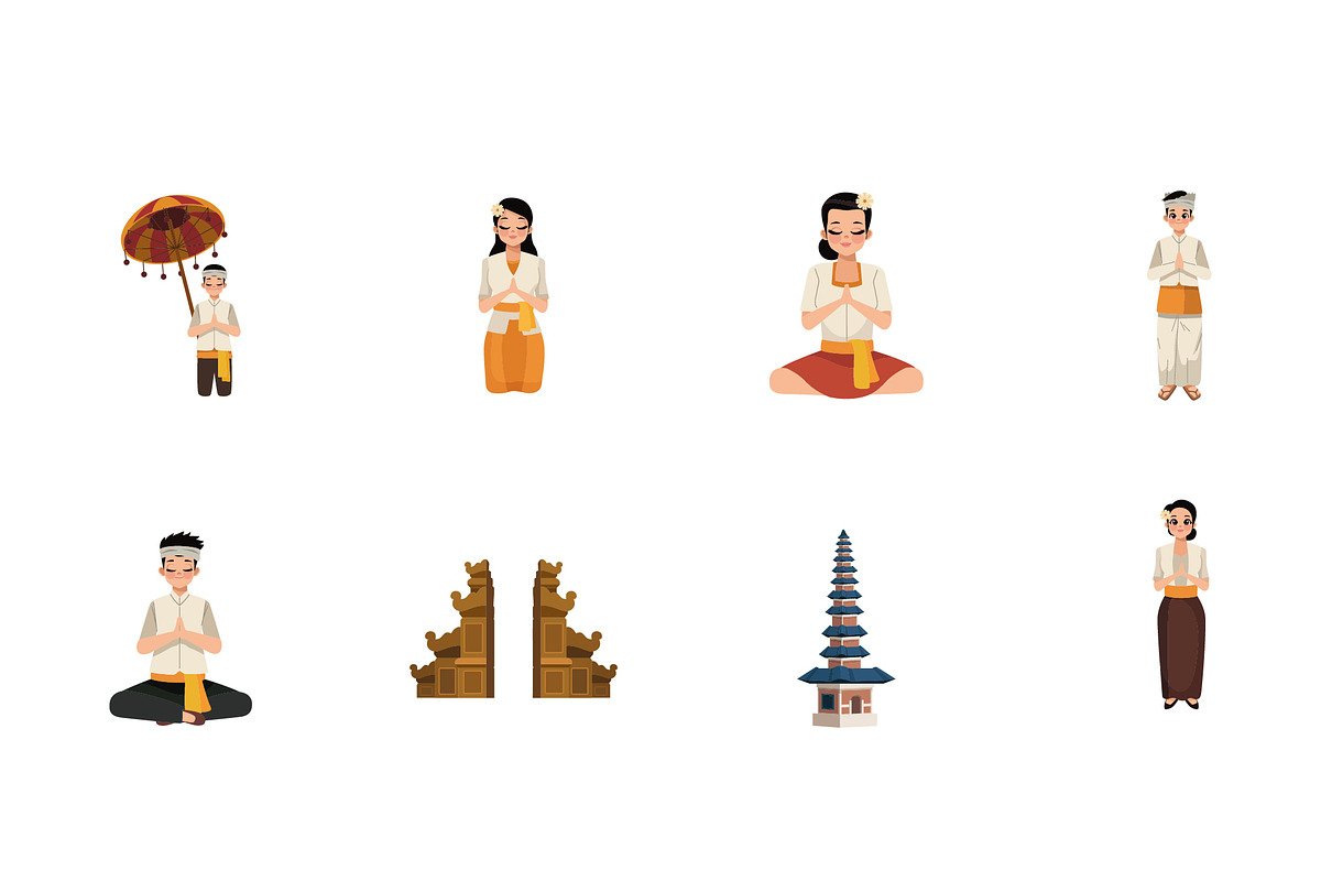 Nyepi Day Illustration Set