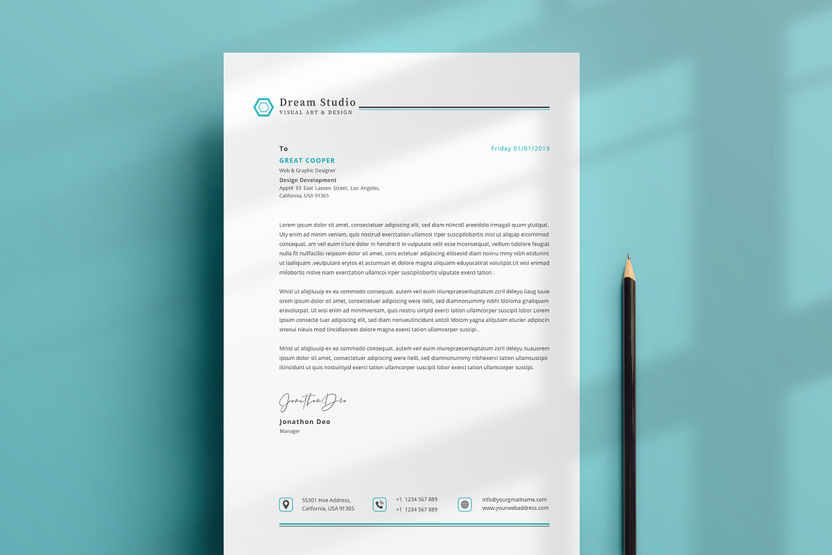 Letterhead, a Stationery Template by TelaTemplates (Photo 5 of 8)