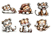 Watercolor Tiger Clipart, an Illustration by Daily.Designs (Thumbnail 3 of 5)