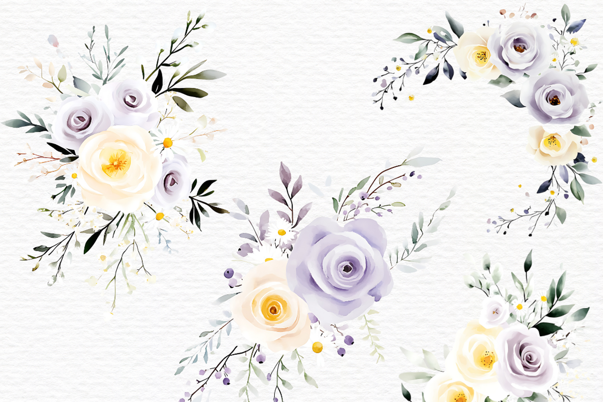 Wildflower frame corners clipart, a Decorative Illustration by Invite to Clipart (Photo 5 of 10)