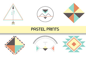 Pastel Aztec Patterns And Prints