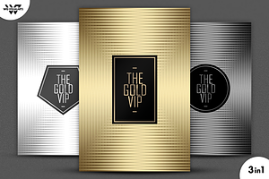 3in1 GOLD MINIMAL Flyer Template