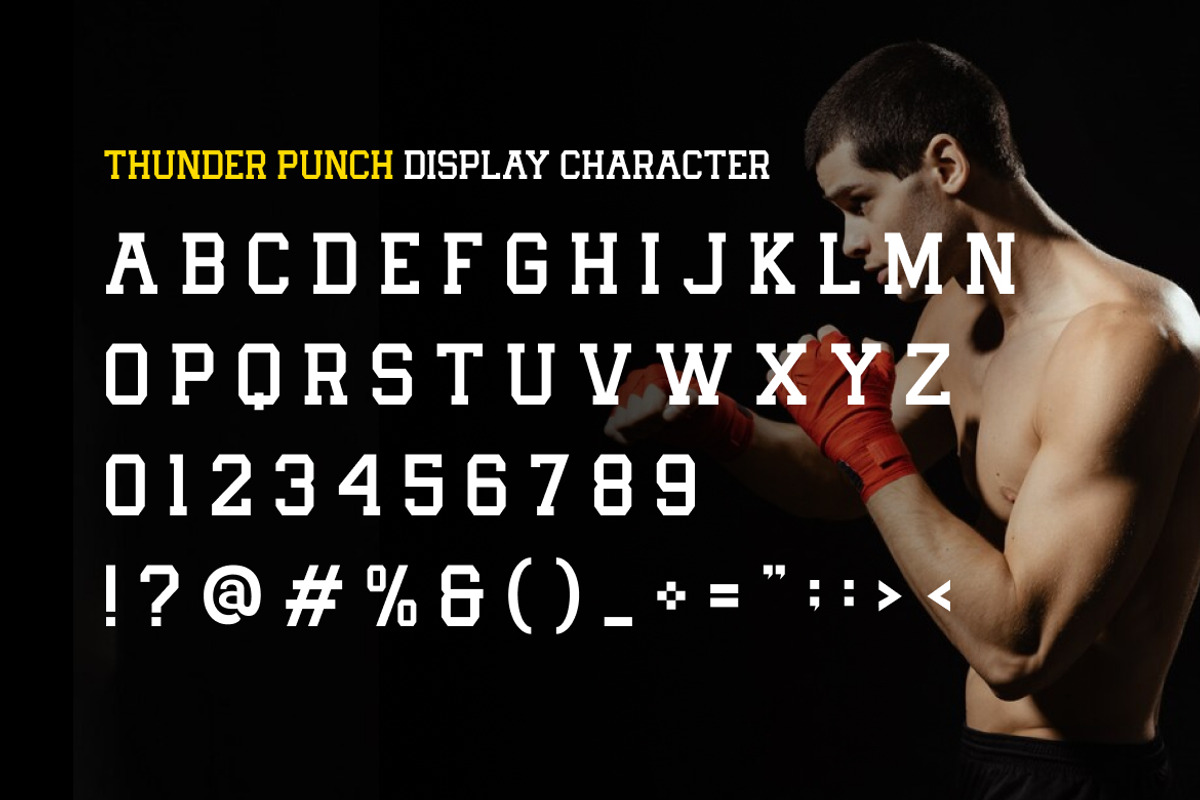 Thunder Punch Sport Varsity Font, a Slab Serif Font by Vadovastd (Photo 2 of 7)
