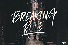 BREAKING RULE - Rough Brush Font