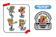 18 Traditional French Fries Mascot, a Food Illustration by Allmostudio (Thumbnail 2 of 5)