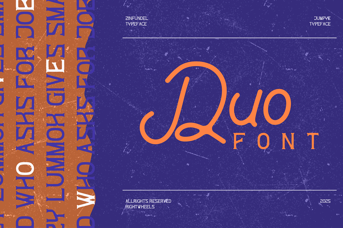 ZINFUNDEL - Retro Font Duo, a Font by Rightwheels (Photo 6 of 9)