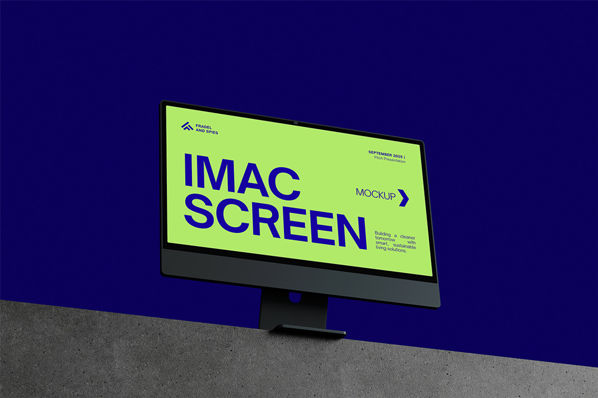 iMac Screen Mockup, an Advertising Mockup by HanaSaka_Studio (Photo 3 of 5)