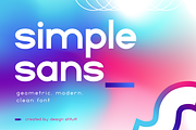 SIMPLE SANS - A SUUUPER CLEAN FONT, a Sans Serif Font by DESIGN SHTUFF (Thumbnail 1 of 10)