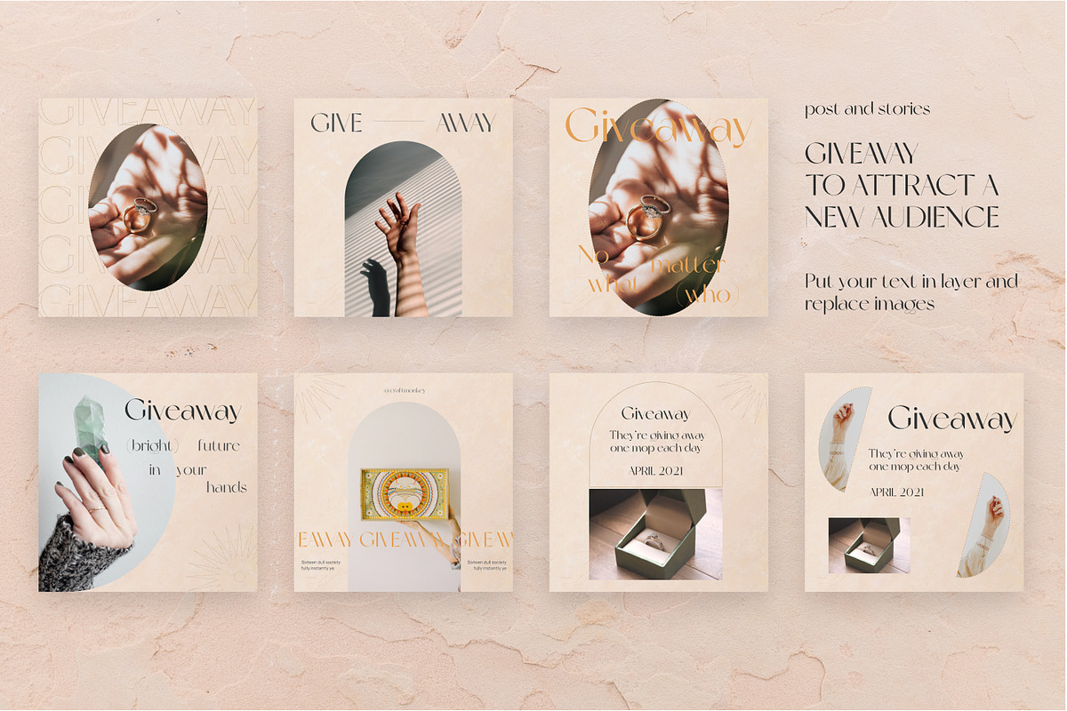 Instagram for coach set CANVA PS, a Social Media Template by Craft_Monkey