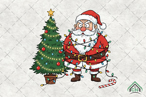Quirky Christmas Santa PNG, an Illustration by Craft Nest