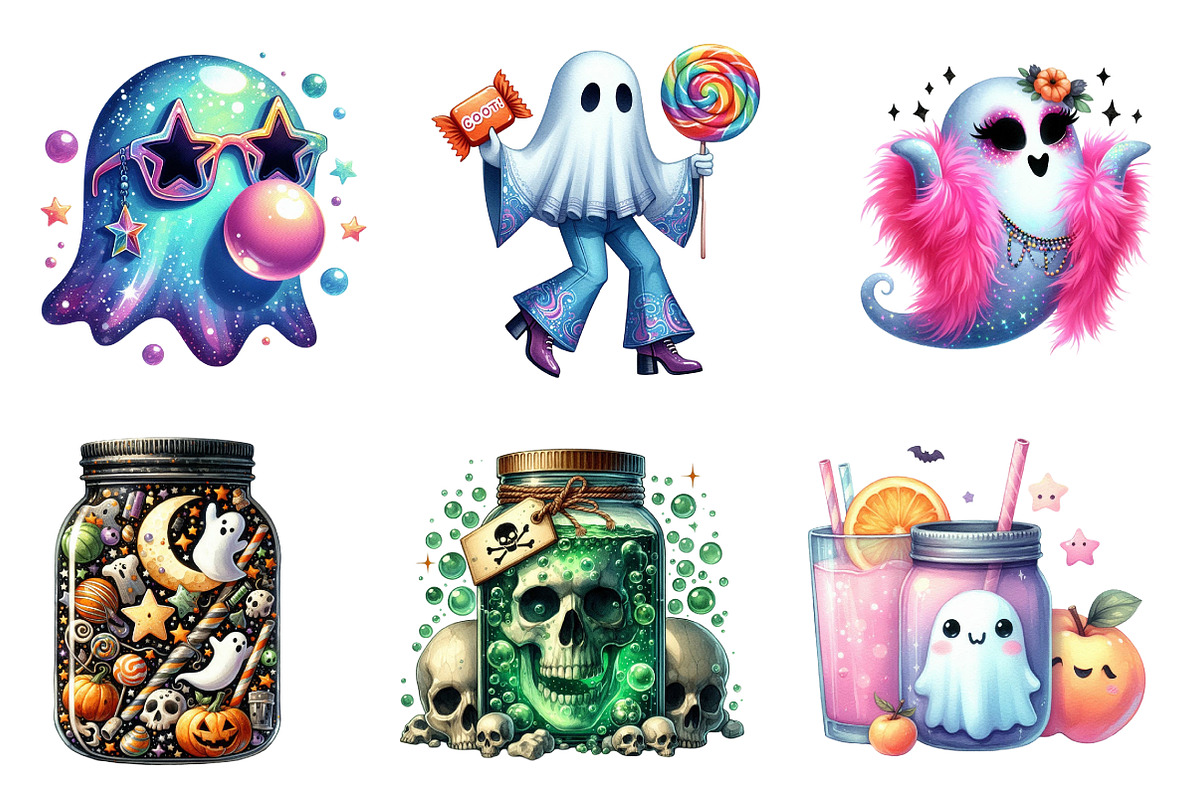 Halloween Mason Jar Clipart PNG, an Illustration by SinaCreation (Photo 3 of 7)