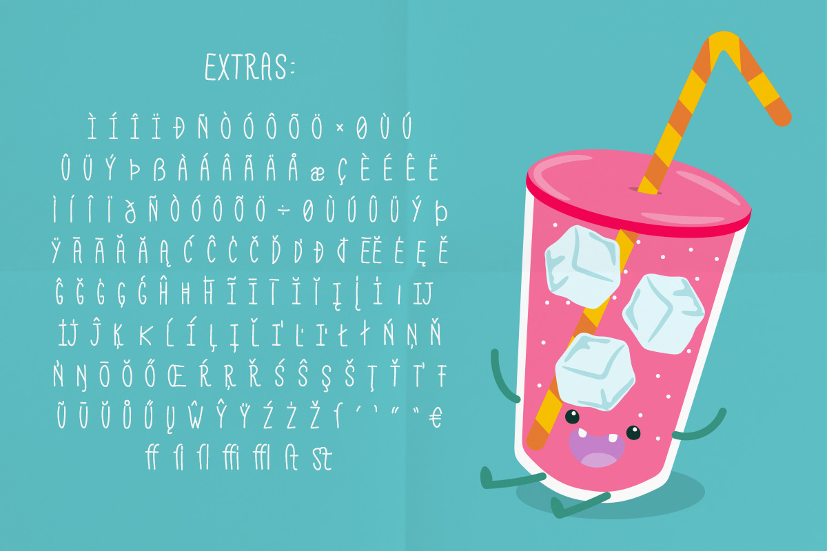 Pink Lemonade a hand-drawn cute font preview 4