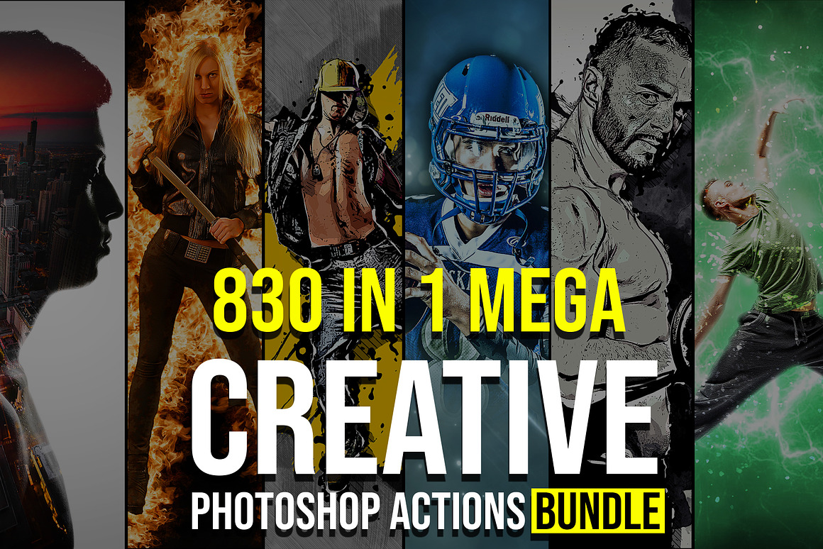 830 Creative Photoshop Action BUNDLE, an Action Add-On by Design Forest (Photo 1 of 133)