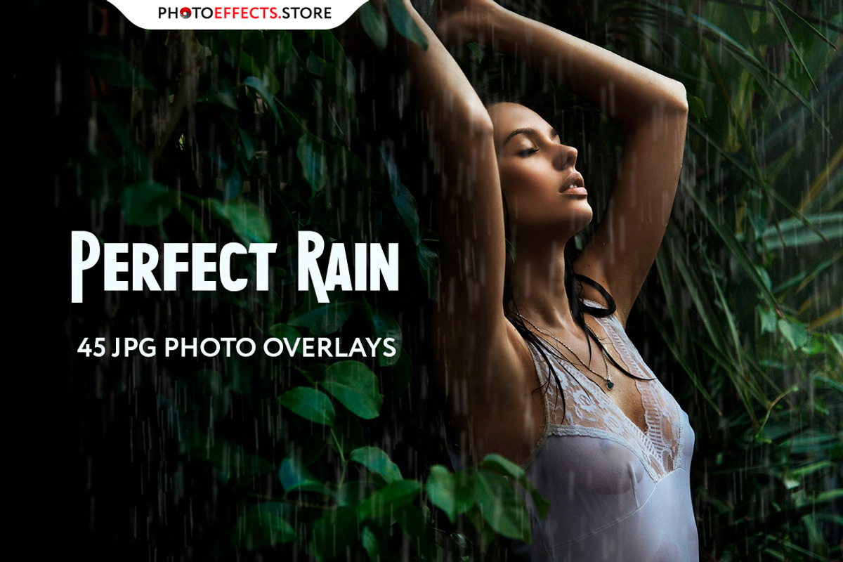 45 Rain Photo Overlays, an Action Add-On by PhotoEffects.Store (Photo 1 of 11)