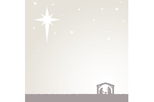Silver Christmas Nativity background