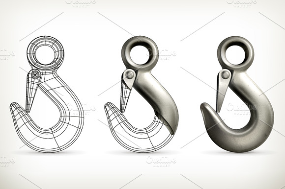 Lifting Hooks Building Vector Icon