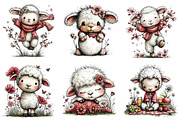 Whimsical Spring Lamb Clipart, an Illustration by Dream Creation (Thumbnail 2 of 7)