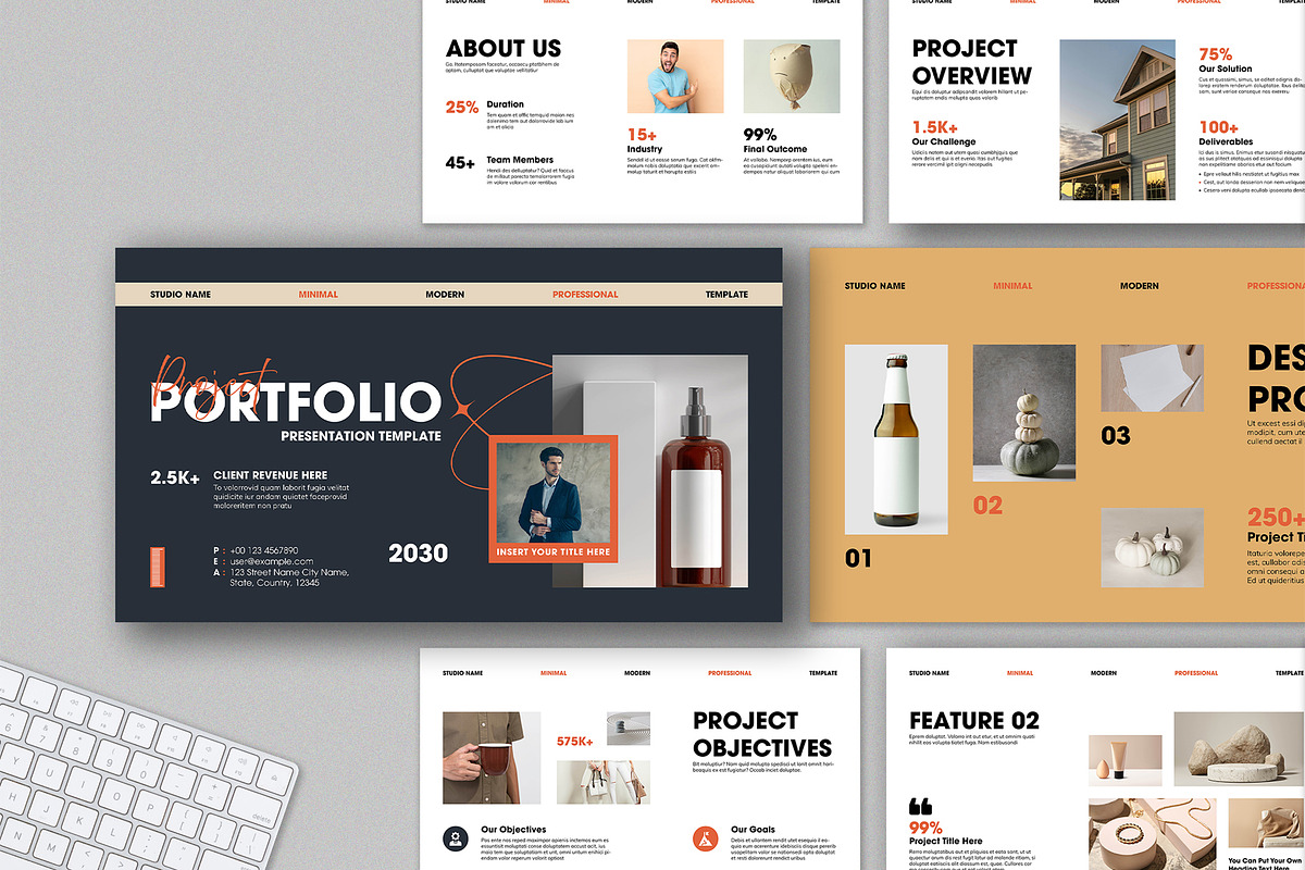 Minimal Project Potfolio Presntation, a Presentation Template by Mighty-Slide (Photo 1 of 4)