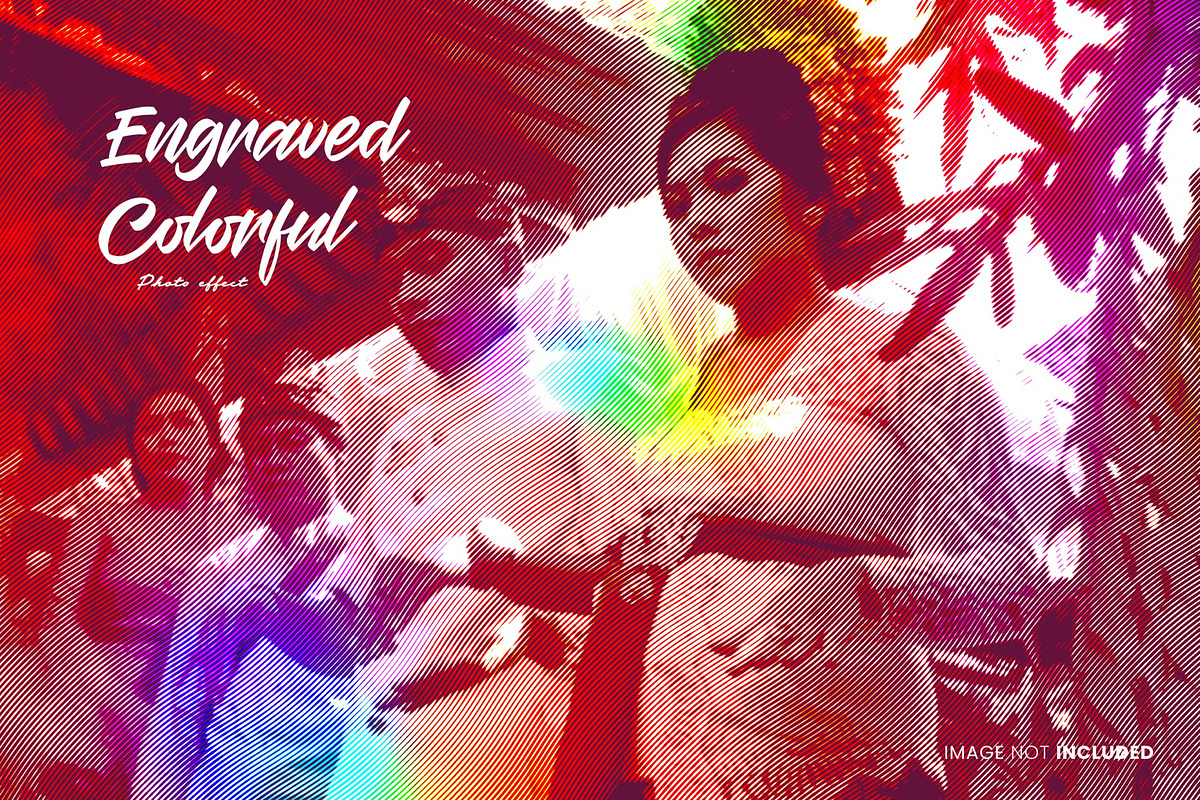 Engraved Colorful Photo Effect, a Layer Style Add-On by WudelMbois Studio (Photo 1 of 3)