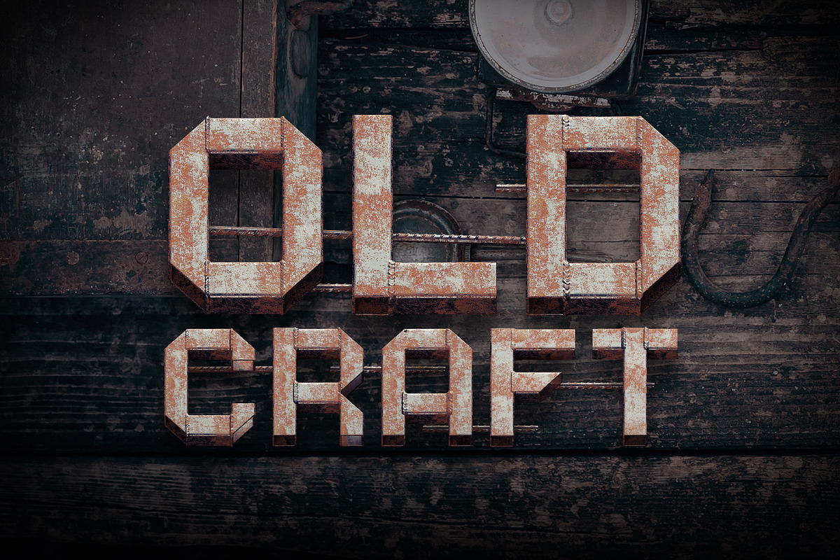 Rough Weld – Color Bitmap Font, a Font by Gleb Guralnyk (Photo 4 of 5)