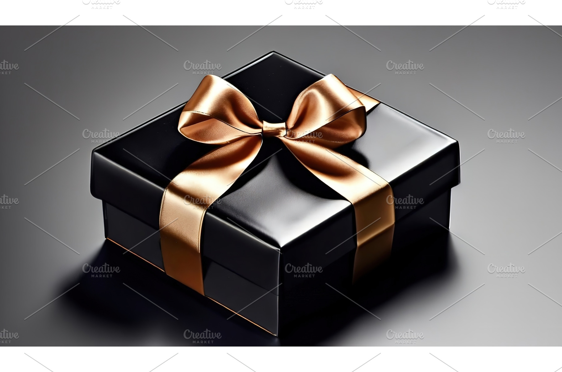 A luxurious black gift box with a, a Holiday Photo by Igor Tichonow