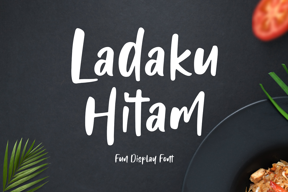 Ladaku Hitam - Handwritten Font, a Script Font by Creavibes Design (Photo 1 of 10)