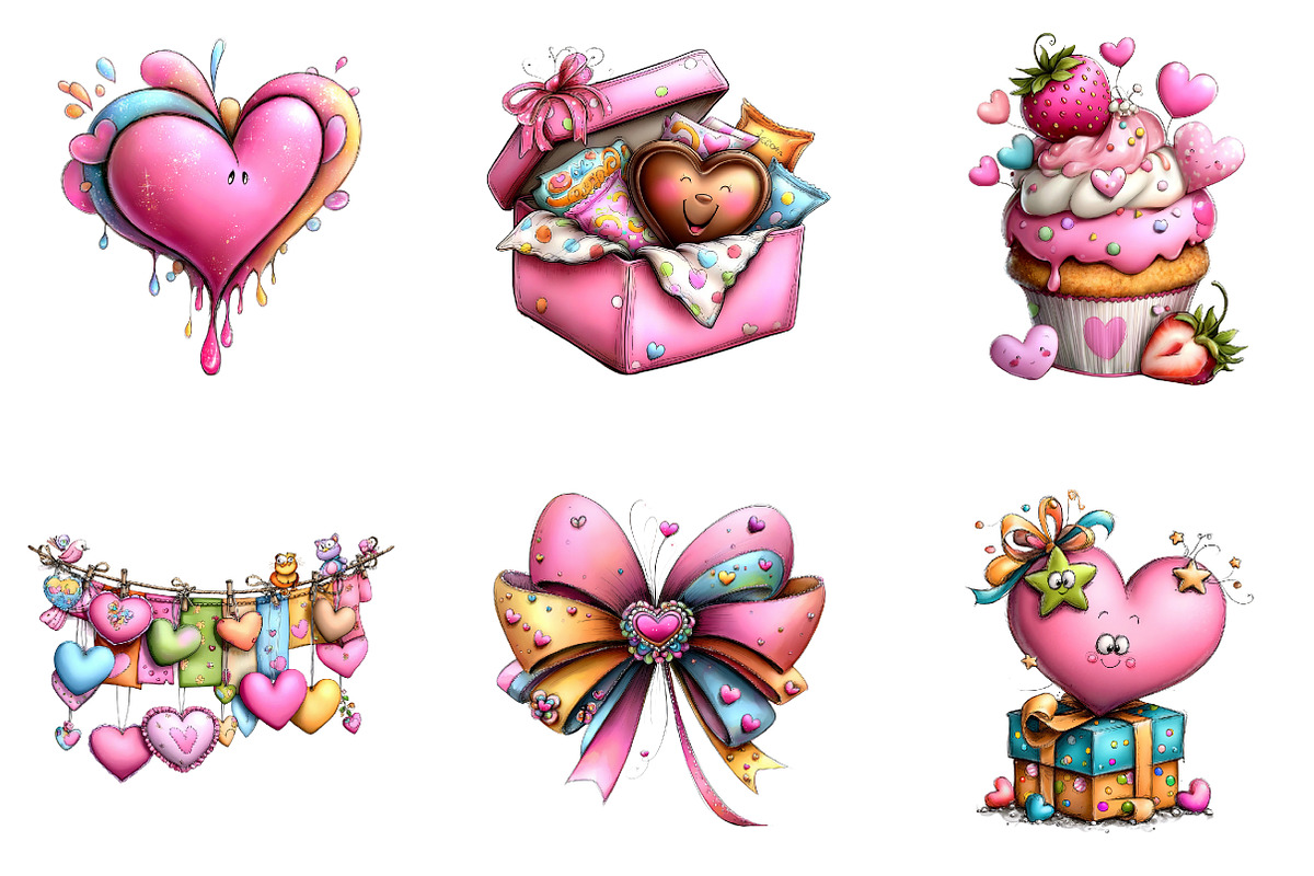Watercolor Valentine Animals Clipart, an Illustration by CreationArt (Photo 4 of 8)