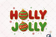Glitter Holly Jolly Christmas Png, an Illustration by Creative Art (Thumbnail 1 of 6)