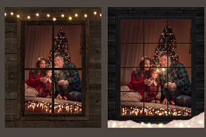 Christmas Window And Lights Overlays