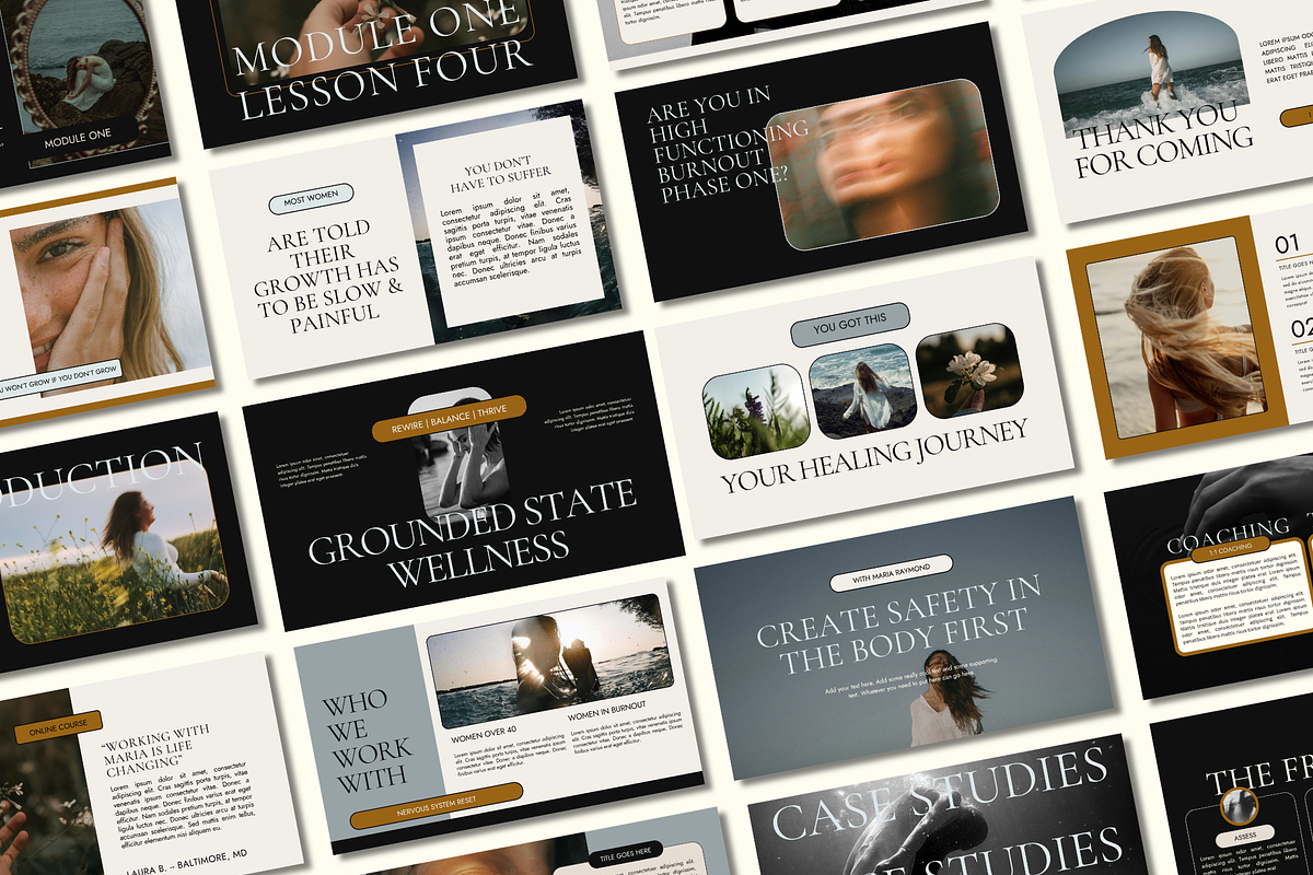 Canva Slide Deck Moody + Modern, a Presentation Template by Solana Creative Co. (Photo 1 of 10)