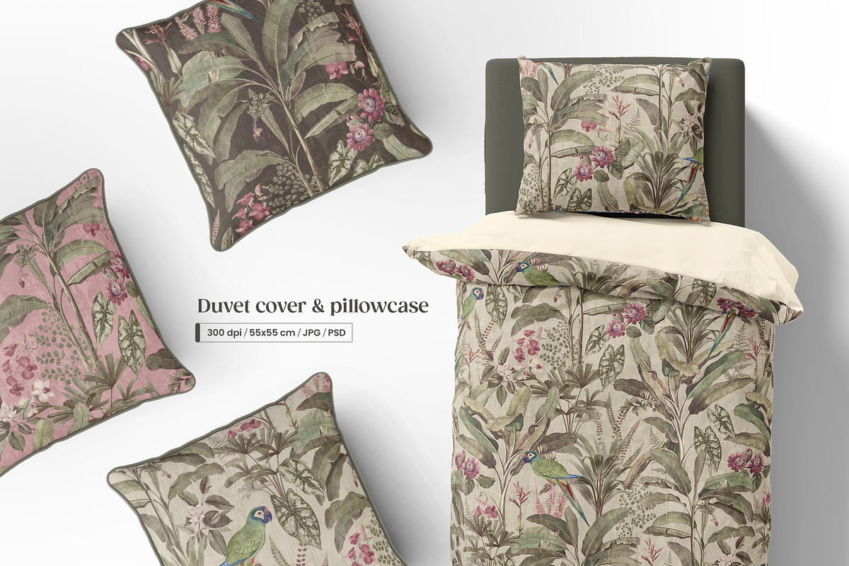 Vintage Tropical Jungle Pattern, a Pattern Graphic by Yello_illustration (Photo 5 of 14)