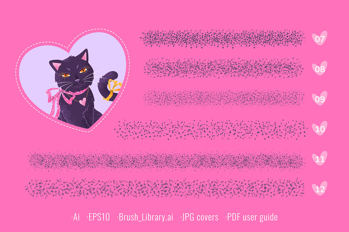 Valentine: 18 Illustrator Brushes, a Brush Add-On by IuliiaSavko (Photo 6 of 11)