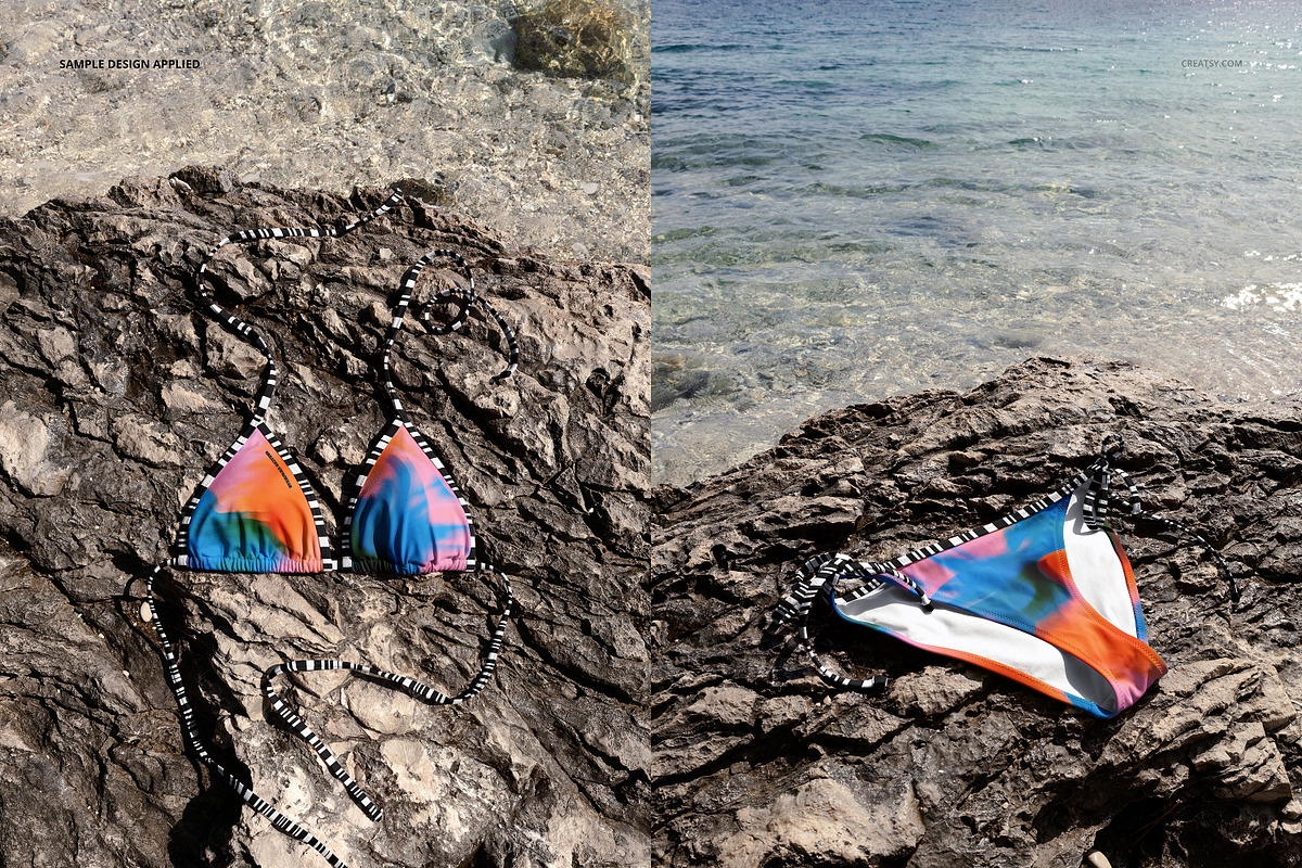 Bikini Mockup Set (outdoor), a Shirt Mockup by creatsy5 (Photo 3 of 9)