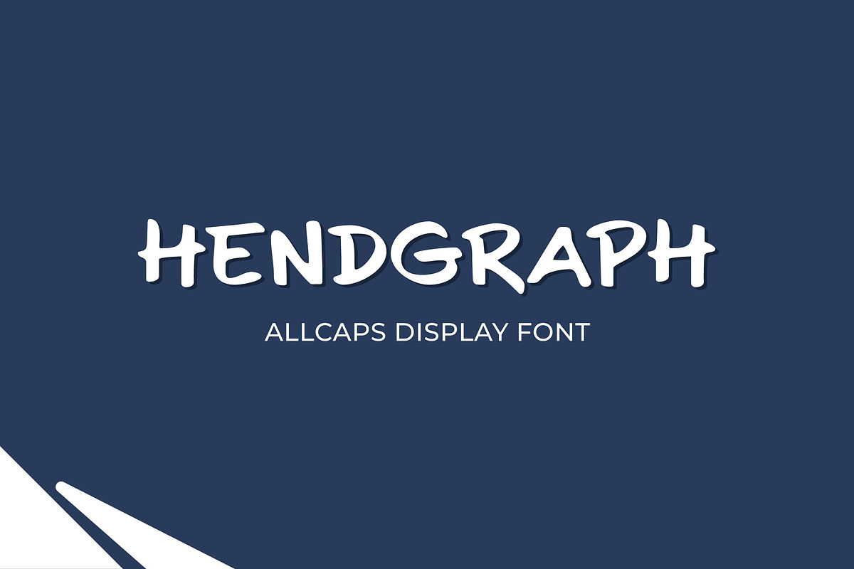 Hendgraph - Unique Display Font, a Font by Mightyfire (Photo 1 of 3)