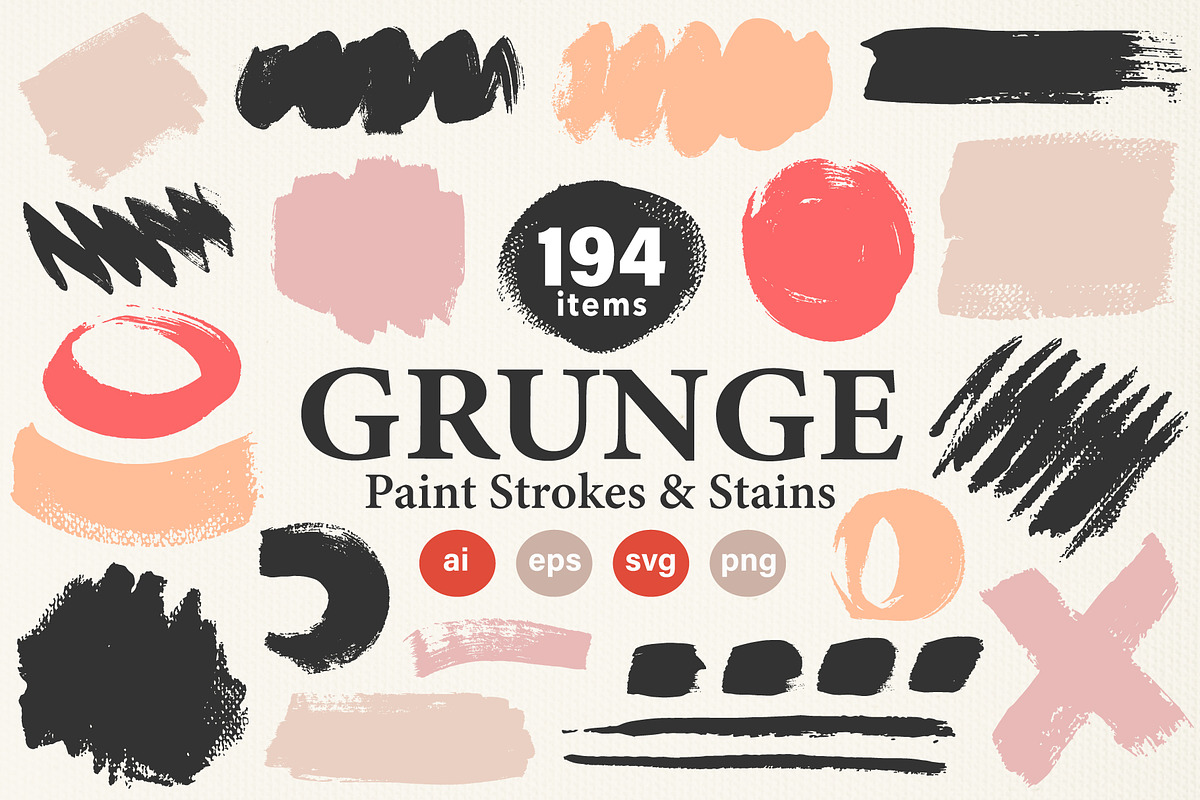 Vector Stains & Strokes Atelier +SVG, an Object Graphic by Katrinelly (Photo 1 of 15)