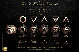 SALE! 5 Alchemy Elements: Foil Set