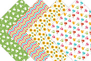 Sunflower Patterns - Digital Paper, a Pattern Graphic by Leska's Digitals (Thumbnail 3 of 6)