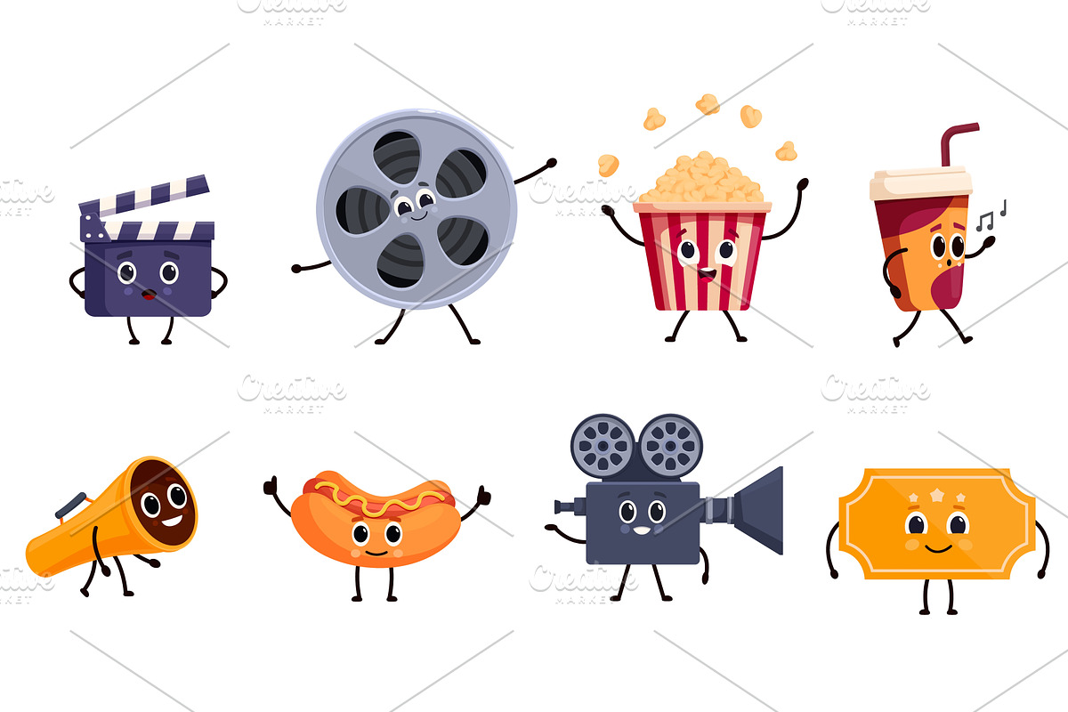 Cinema characters. Cartoon theater, an Illustration by Valerie Bodnar