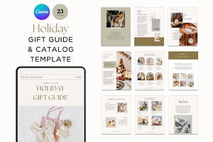 Holiday Gift Guide Canva Template