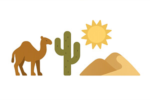 Desert landscape featuring a camel, an Animal Illustration by ZinetroN