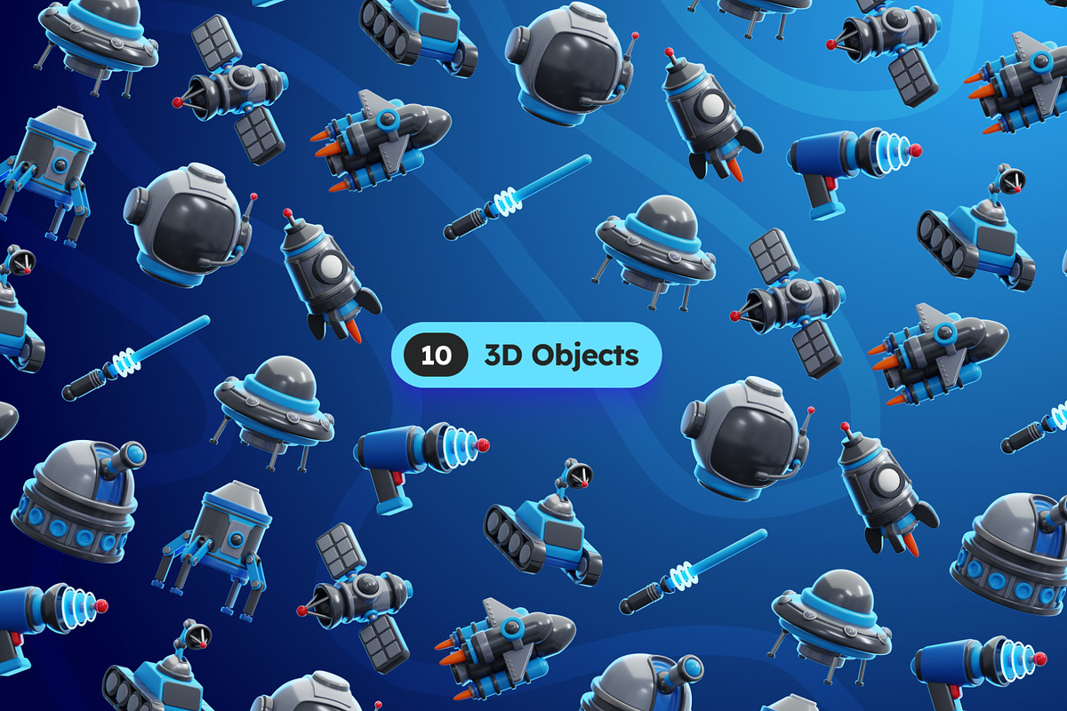 Space Stuff 3D Icons, an Object 3D Model by Rakata Studio (Photo 5 of 7)